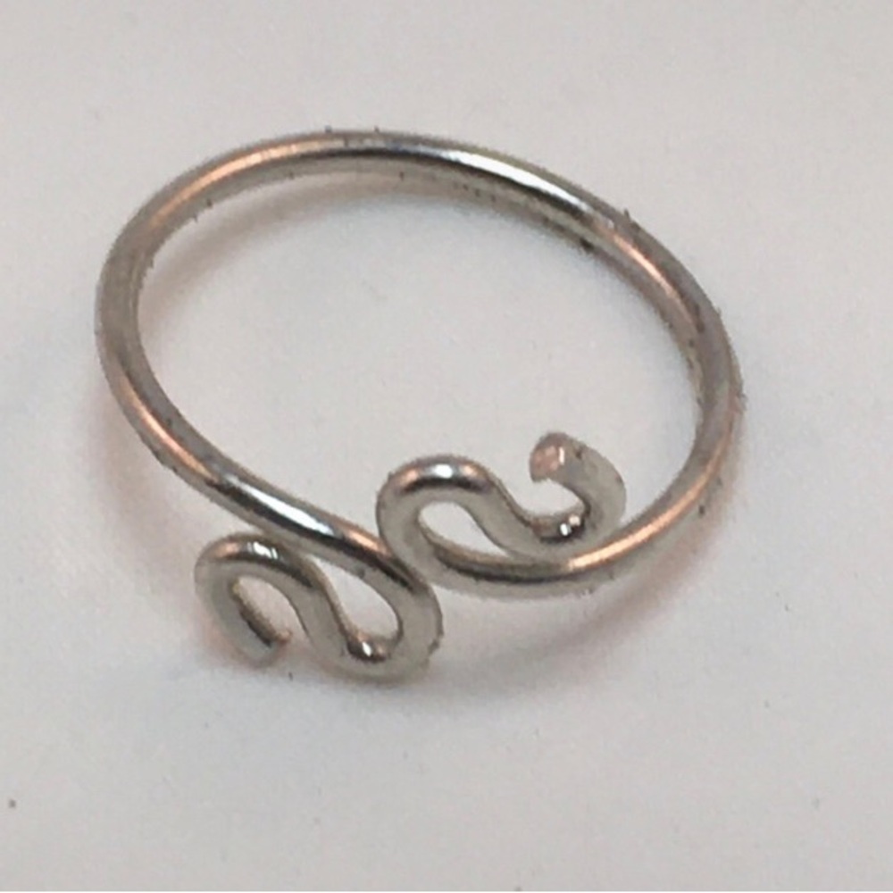 Silver-tone Swirl Ring